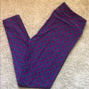 LLR TC Leggings, teal and purple